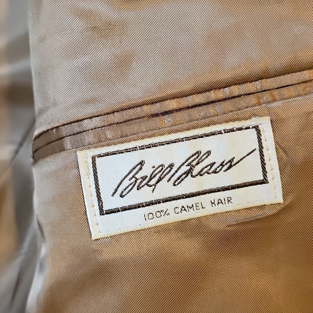Vintage Bill Blass Camel Hair Classic Tan Men's Blazer Made In The USA - Picture 9 of 17
